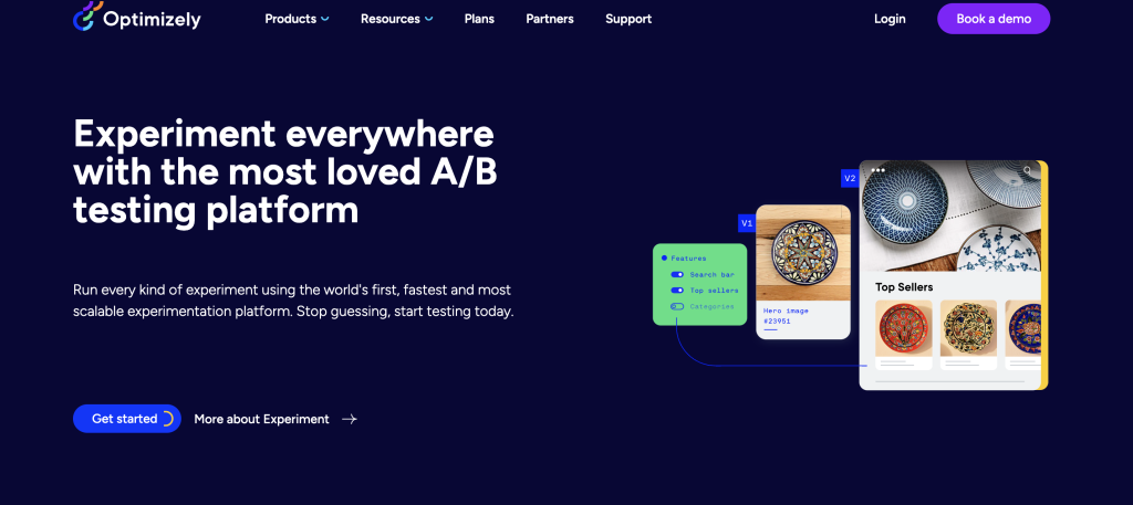 Optimizely homepage