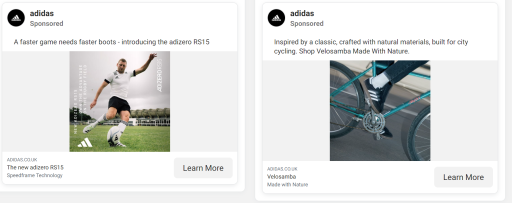 Example of psychographic audience segmentation by Adidas