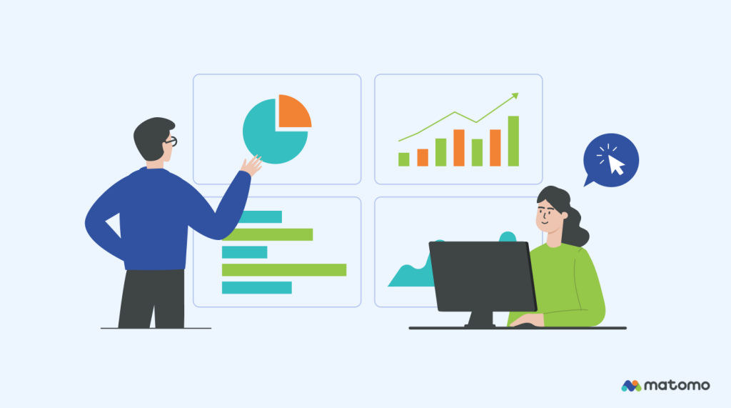 Illustration of collecting and analysing data