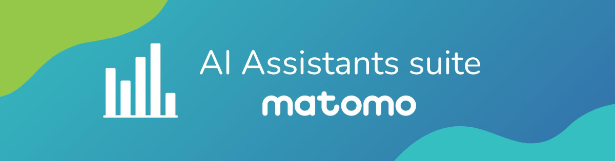 A banner saying "AI Assistants suite" above the Matomo logo